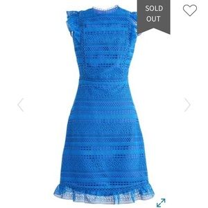 J.Crew Cap Sleeve Ruffle Lace Dress